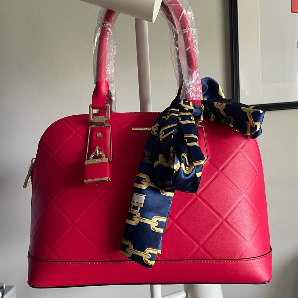 COPY - ALDO Purse - Red Faux Leather Crossbody